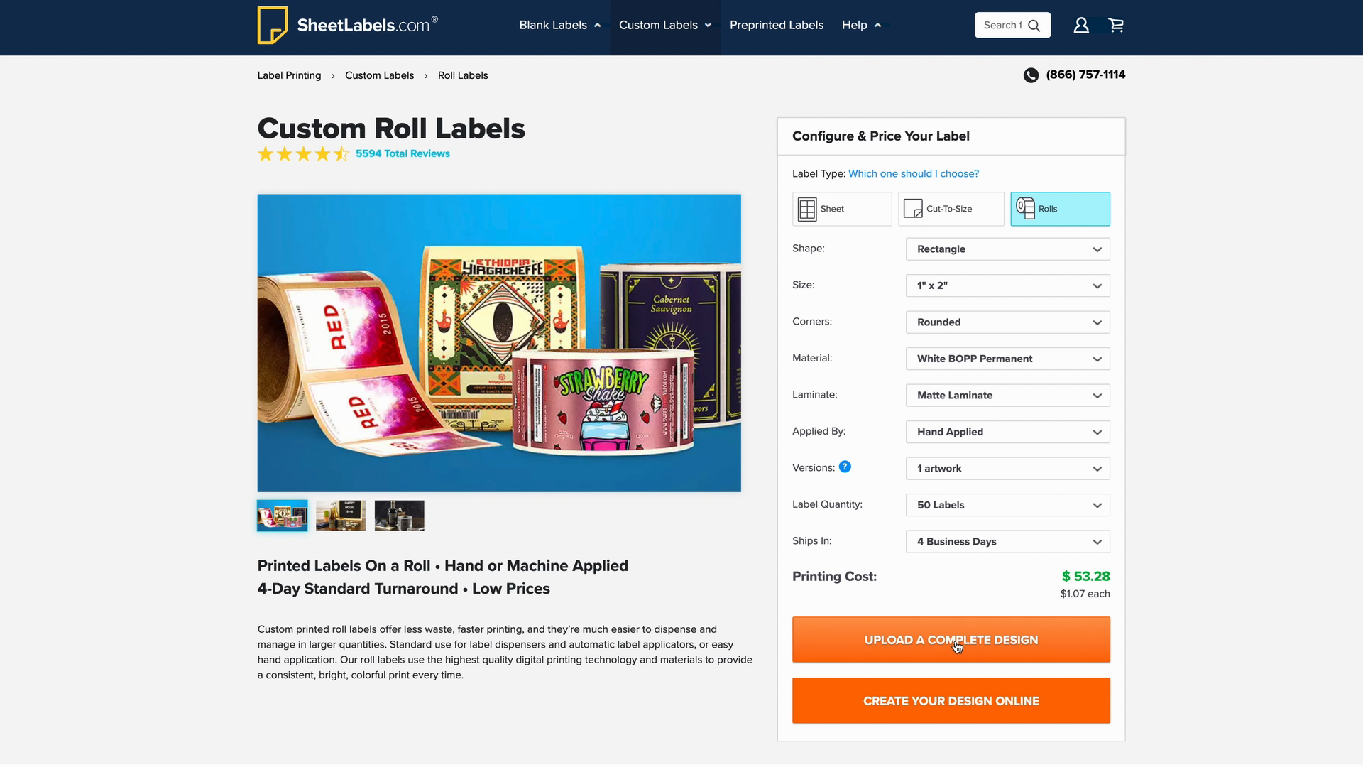 Sheet Labels — Options